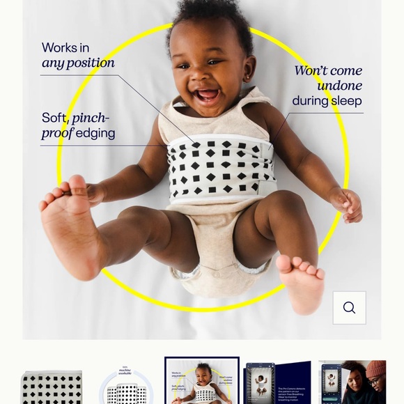 Nanit Breathing Band, pebble grey, size 0-3 months. New WITHOUT tags. - Picture 1 of 3